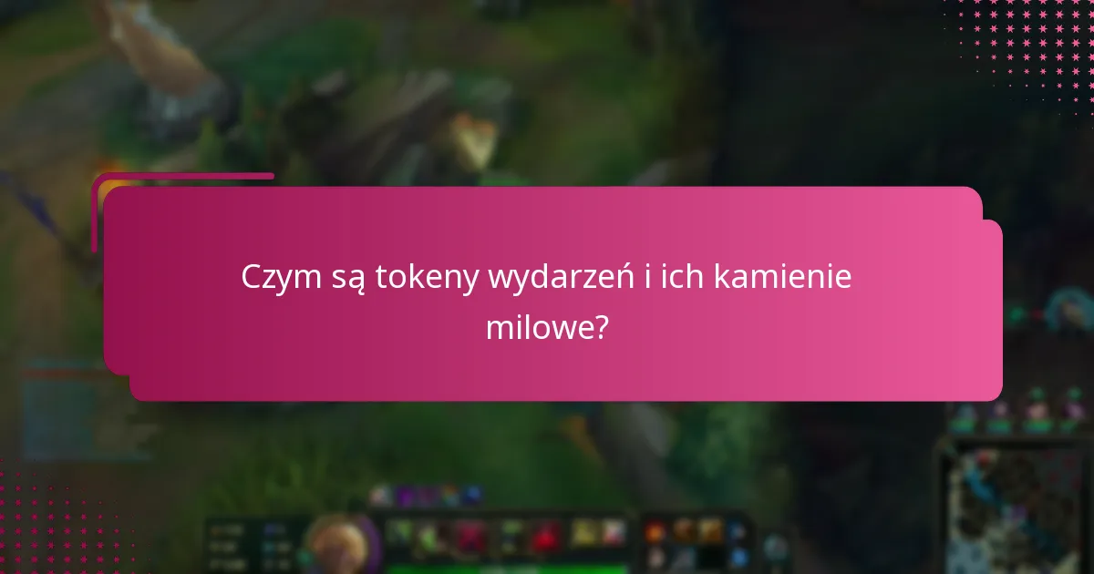 Jakie są wymagania dotyczące osiągnięć dla kamieni milowych tokenów wydarzeń?