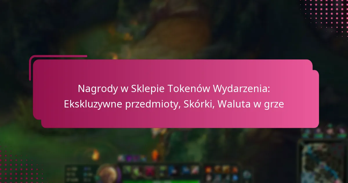 Nagrody w Sklepie Tokenów Wydarzenia: Ekskluzywne przedmioty, Skórki, Waluta w grze