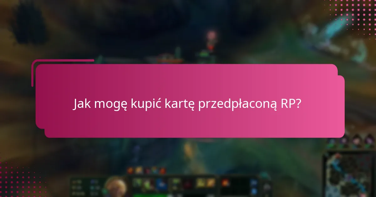 Jak mogę kupić kartę przedpłaconą RP online?